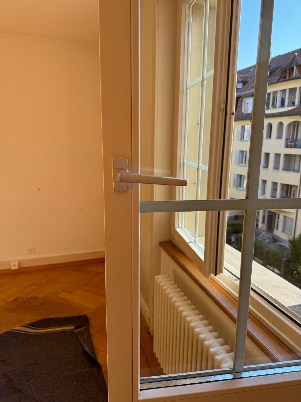 Kristallklare Fenster nach der Reinigung